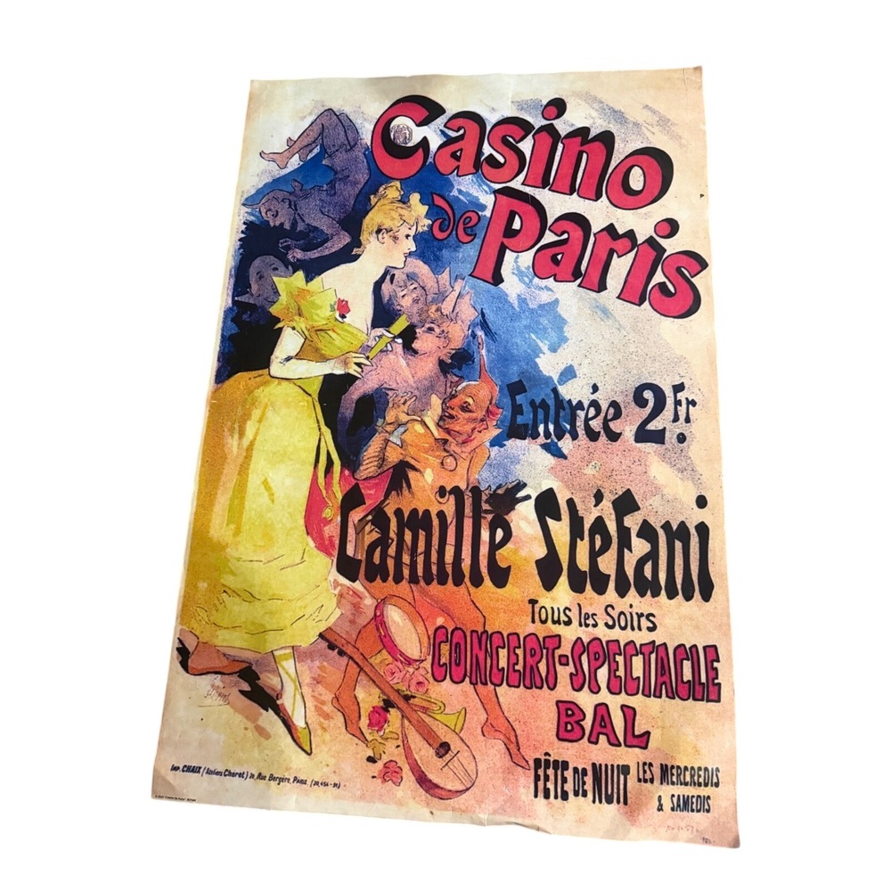 Casino de Paris Camille Stefani Vintage Style Art Poster Print Jules Cheret